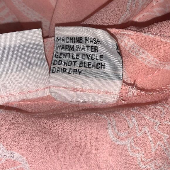 Vintage Pink Sheer Chiffon Pullover Slouchy Blouse Size 18 - Picture 16 of 16